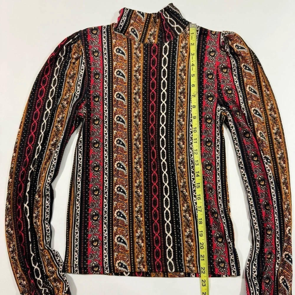 Free People Donatella Turtleneck Tie Sleeve Bohemian